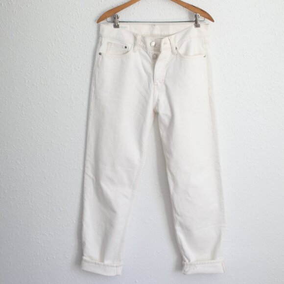 H&M Other - H & M relaxed fit button fly off white denim jeans mens 30/30